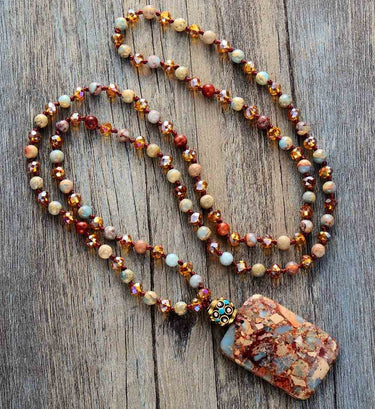 Ancient Stones Crystal Nepal Charm Pendant Necklace-Your Soul Place
